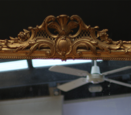 Large Louis Philippe Crested Gilt Mirror